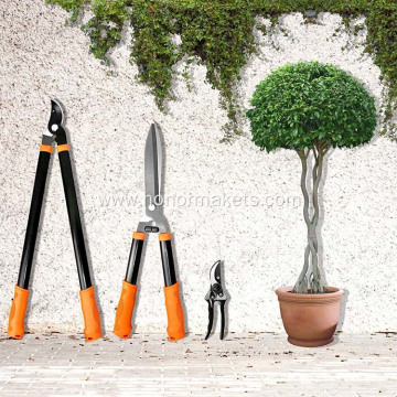 3 Piece Steel garden Lopper Hedge Shears set professional pruning shears garden scissors long handle set